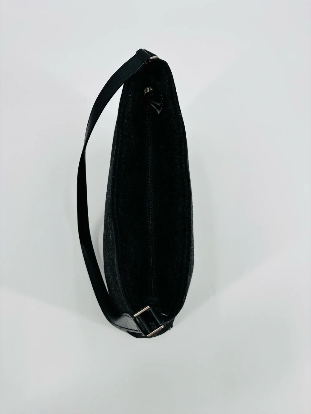 Vintage Kate Spade made in italy tweed black shoulder bag